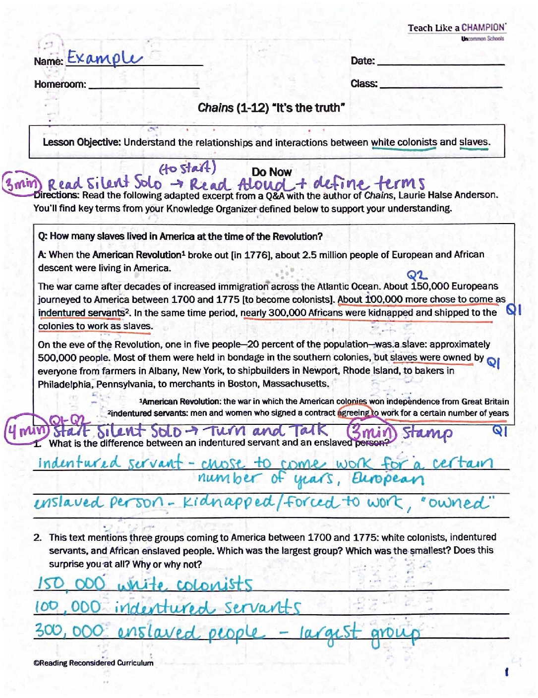 Lesson 1_Chains_Example Planning Teach Like a Champion