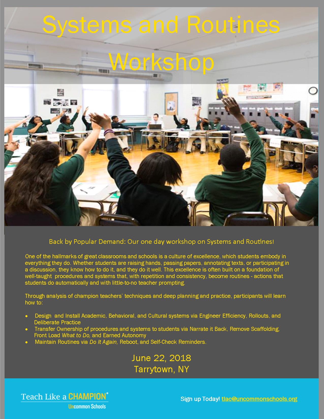Systems and Routines June 2018 | Teach Like a Champion